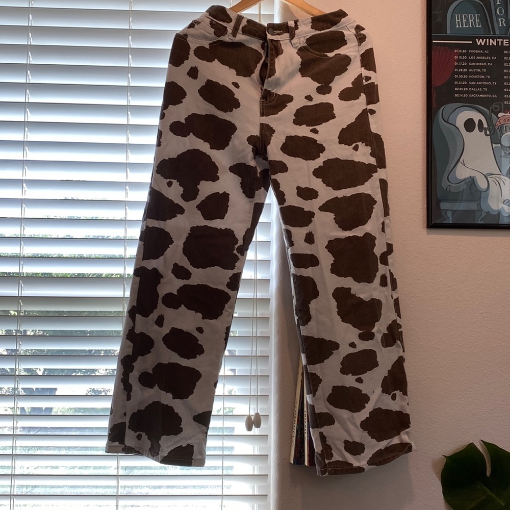 Brown cow print jeans!